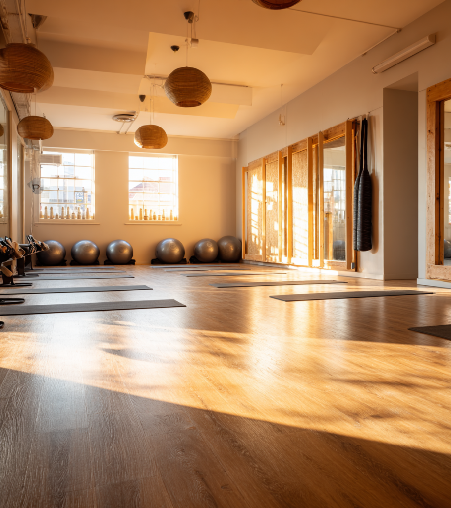 Clean, sanitised gym and fitness studio — Sacred Space commercial cleaning Hunter Valley