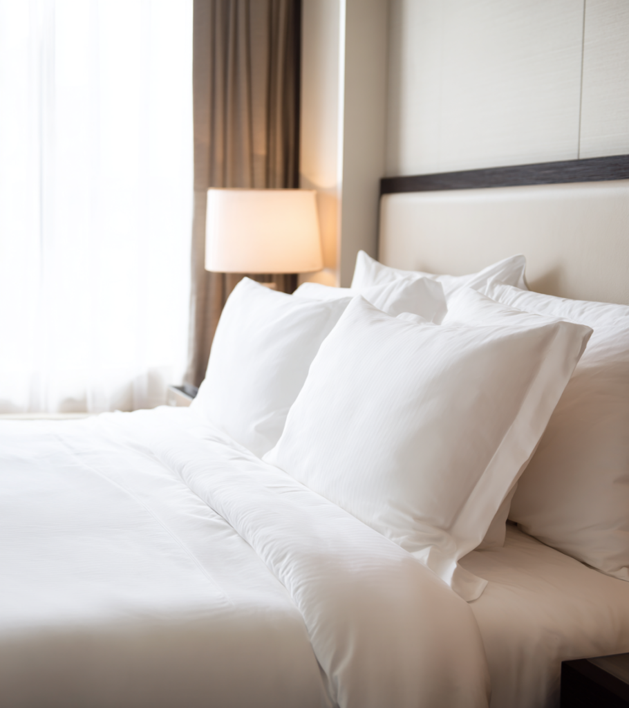 Perfectly prepared holiday property bedroom — Sacred Space housekeeping service